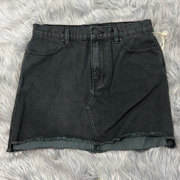 AFENDS DE DENIM MINI SKIRT SIZE 6 COLOR BLACK - Picture 12 of 16